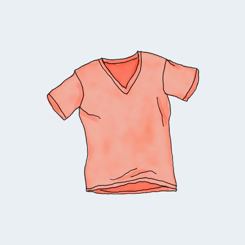 Vneck Tshirt T-Shirt mit V-Ausschnitt